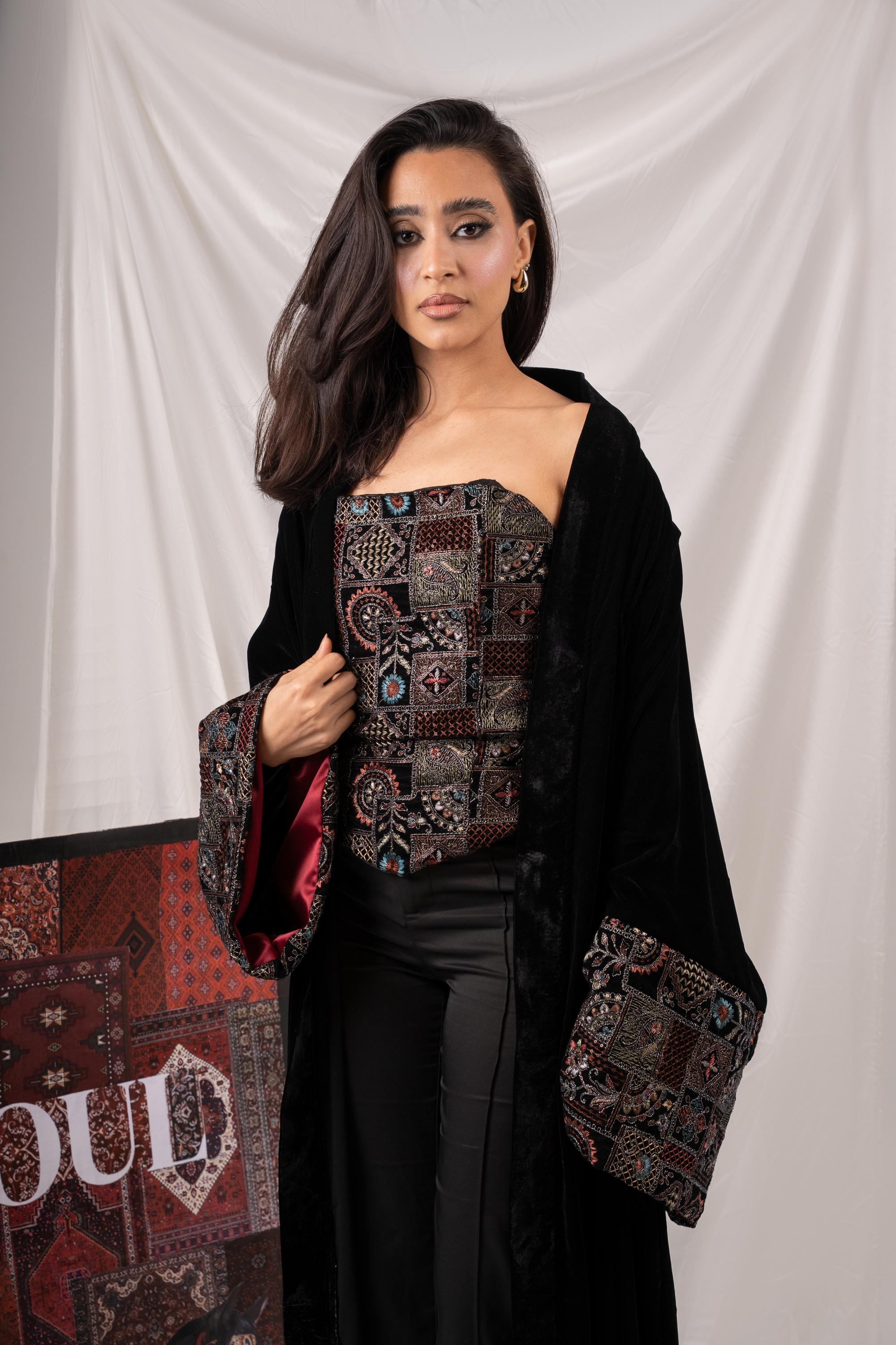 Qamar Kaftan + Rouh Corset