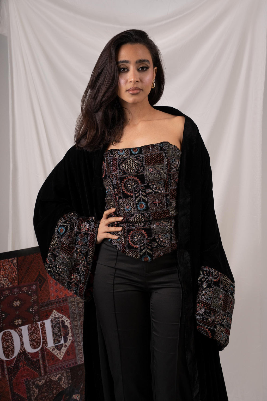 Qamar Kaftan + Rouh Corset