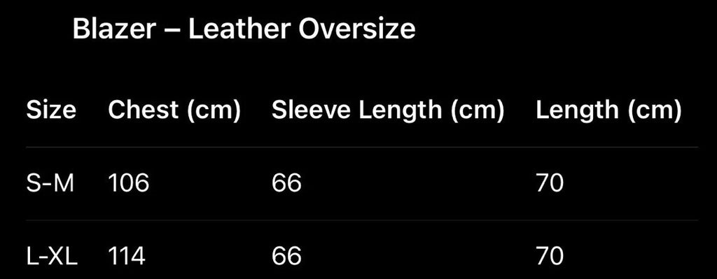 Aura – Oversized Leather Blazer