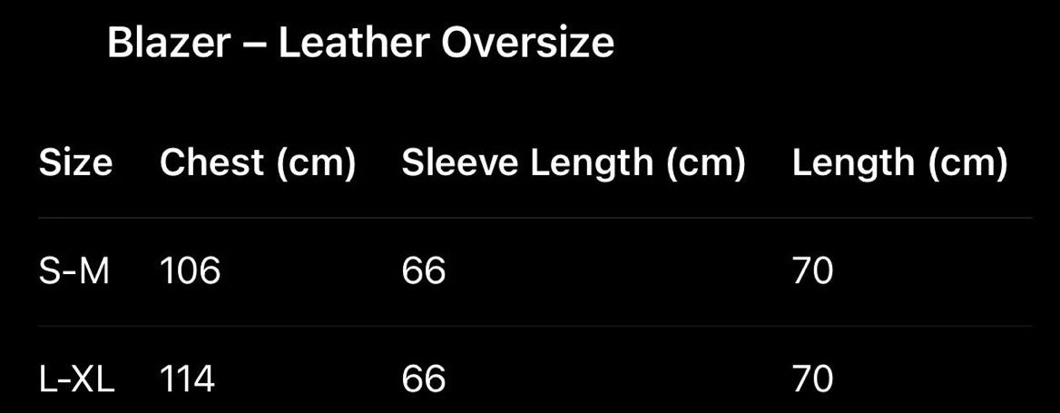 Aura – Oversized Leather Blazer