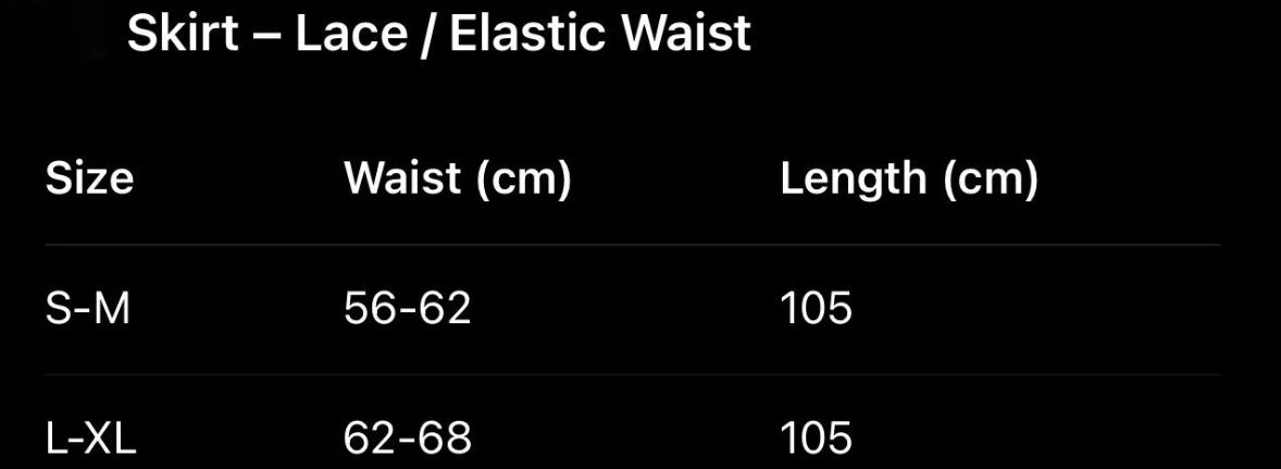 Lace – Black Lace Skirt (Unlined)