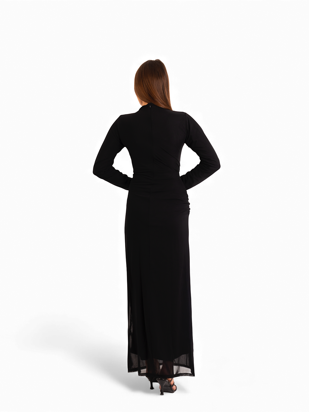 Sola – Black Tull Dress with draping